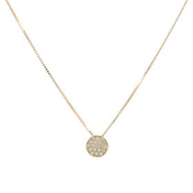 14kt gold necklace with zircons pave | Gioiello Italiano