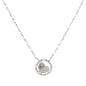 14kt white gold necklace with heart | Gioiello Italiano