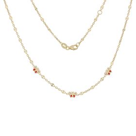 Yellow gold necklace with butterflies | Gioiello Italiano