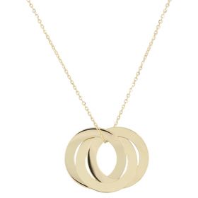 Yellow gold necklace with three circles | Gioiello Italiano