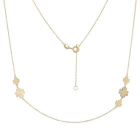 Necklace in 14kt yellow gold with four-leaf clovers | Gioiello Italiano