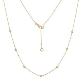 Necklace in 14kt gold with square elements | Gioiello Italiano