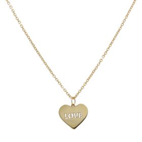 "Heart Love" necklace in 14kt yellow gold | Gioiello Italiano
