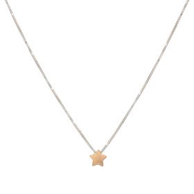 Necklace with star in white and rose gold 14kt | Gioiello Italiano