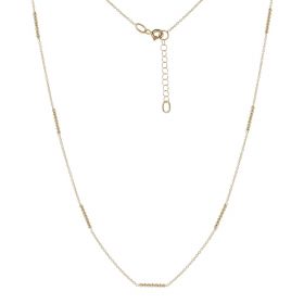 Thin necklace with yellow gold beads | Gioiello Italiano