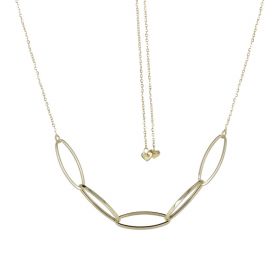 Extendable 14kt yellow gold necklace with ovals | Gioiello Italiano