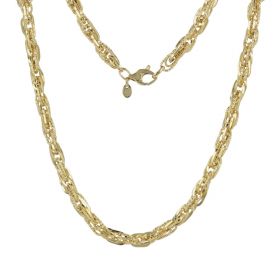 Braided necklace in 14kt yellow gold | Gioiello Italiano