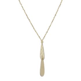 Drop pendant necklace in 14kt yellow and white gold | Gioiello Italiano
