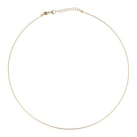 Knurled wire necklace in 14kt yellow gold | Gioiello Italiano