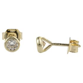14kt yellow gold point light earrings | Gioiello Italiano