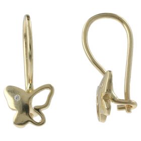 14kt yellow gold butterfly earrings | Gioiello Italiano