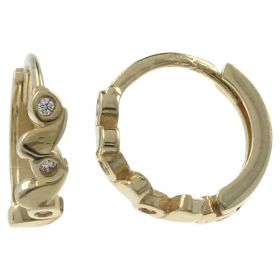 Girl's hoop earrings in yellow gold | Gioiello Italiano