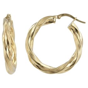 Hoop earrings in yellow gold 14kt | Gioiello Italiano