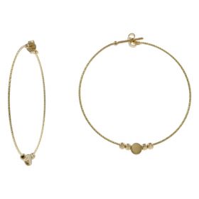 Hoop earrings in 14kt gold with elements | Gioiello Italiano