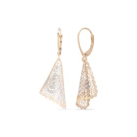 "Veil" earrings in 14kt gold | Gioiello Italiano
