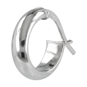 Men's hoop earring in 14kt white gold | Gioiello Italiano
