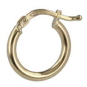 Men's hoop earring in 14kt yellow gold | Gioiello Italiano
