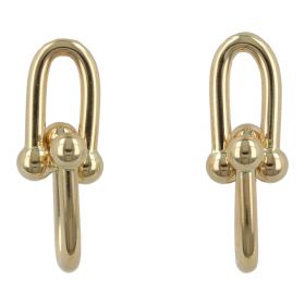 Small T-shaped earrings in yellow gold | Gioiello Italiano