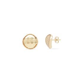 Sechseckige runde Ohrringe aus Gelbgold | Gioiello Italiano
