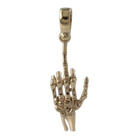 14kt yellow gold "Middle Finger" pendant | Gioiello Italiano