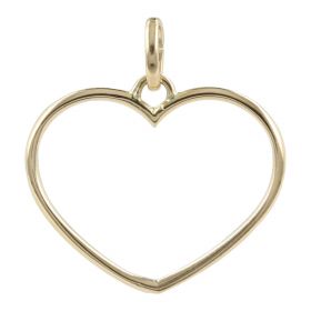Heart pendant in 14kt yellow gold | Gioiello Italiano