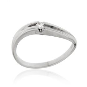 Solitaire ring with 0.04ct diamond | Gioiello Italiano