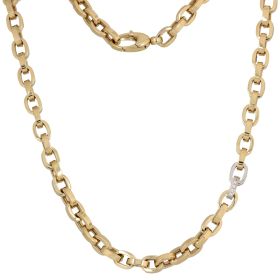 14kt gold necklace with cubic zirconia | Gioiello Italiano