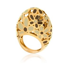 Yellow gold plated silver ring | Gioiello Italiano