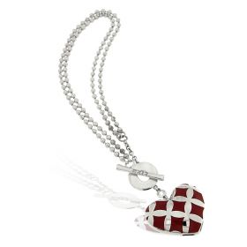 Silver bracelet with heart-shaped pendant | Gioiello Italiano