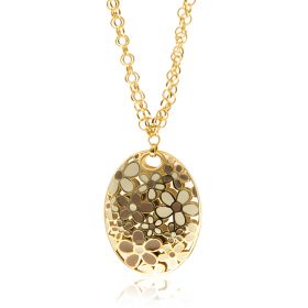 Yellow gold plated silver necklace with varnish | Gioiello Italiano