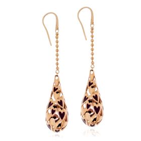 Pink gold plated silver earrings | Gioiello Italiano