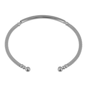 Popcorn 925 silver rigid bracelet | Gioiello Italiano