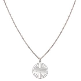 Greek pattern silver necklace | Gioiello Italiano