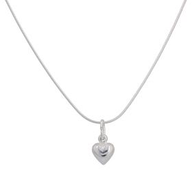 Heart rhodium-plated silver necklace | Gioiello Italiano