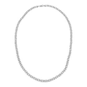 Flat Byzantine chain in rhodium-plated 925 silver | Gioiello Italiano