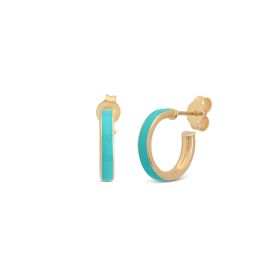 14k yellow gold earrings with enamel | Gioiello Italiano