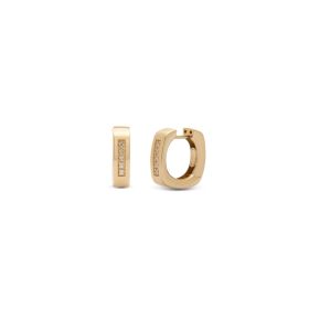 14k yellow gold earrings with cubic zirconia | Gioiello Italiano