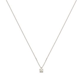 14k white gold necklace with cubic zirconia | Gioiello Italiano