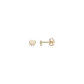 14kt gold small heart earrings | Gioiello Italiano