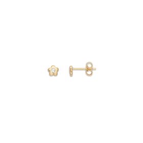 Small flower earrings in 14kt gold | Gioiello Italiano