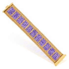 Yellow gold plated silver bracelet with beads | Gioiello Italiano