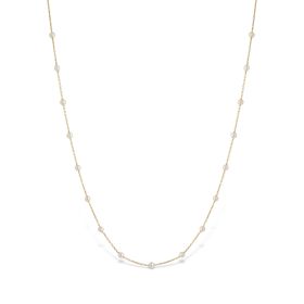 Necklace with natural pearls in 14kt yellow or white gold | Gioiello Italiano
