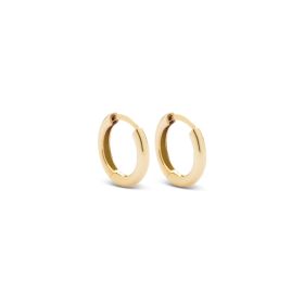 14K gold hoop earrings, available in two colors | Gioiello Italiano
