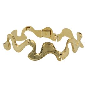 "River" bracelet in 18kt yellow gold | Gioiello Italiano