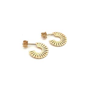 14k yellow gold sunburst earrings | Gioiello Italiano