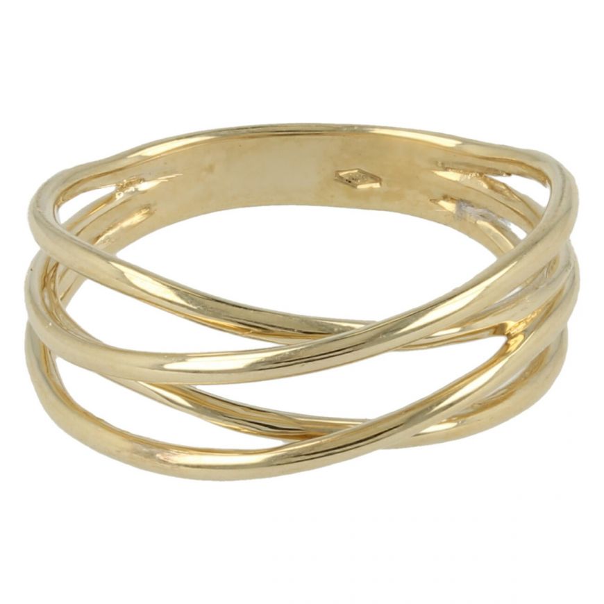 Vierstrangiger Ring aus 14kt Gold | Gioiello Italiano