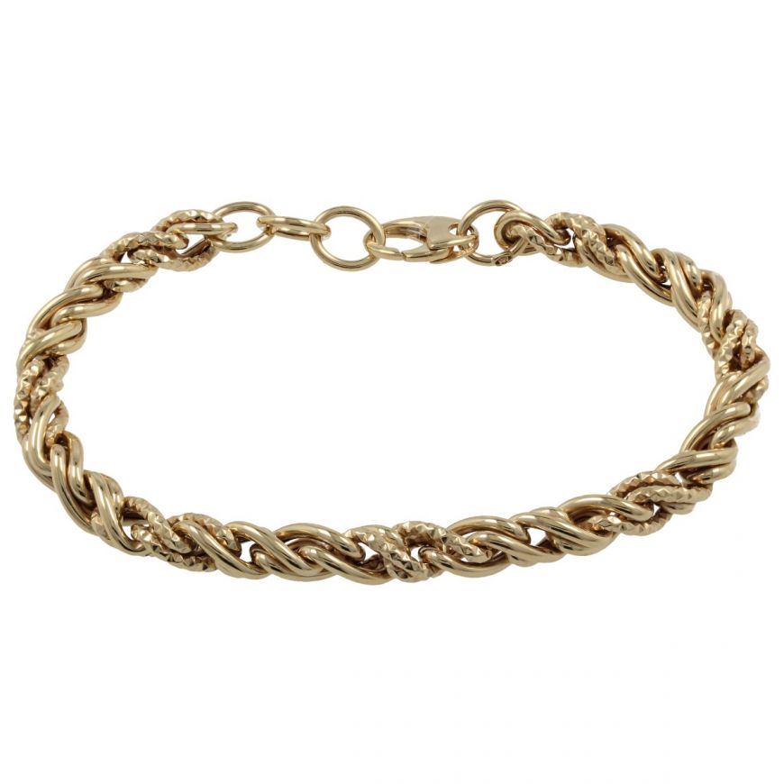 14kt yellow gold "Rope" bracelet | Gioiello Italiano