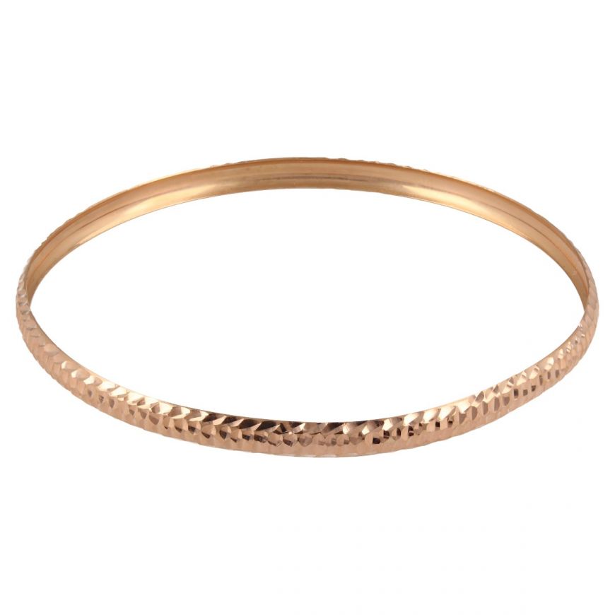 14kt rose gold bangle bracelet | Gioiello Italiano