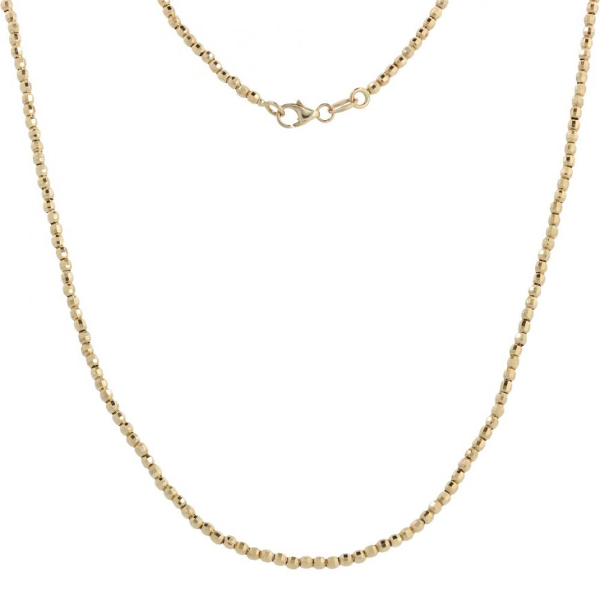 14kt yellow gold beads chain | Gioiello Italiano