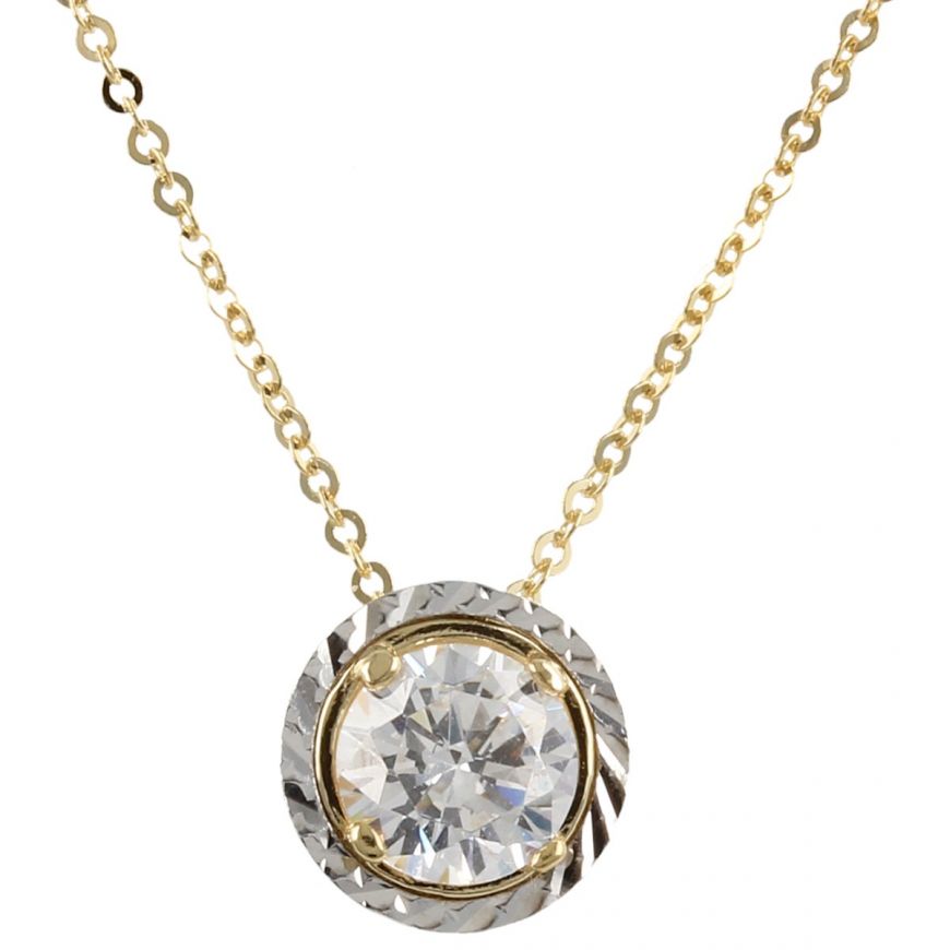 14kt gold point light necklace | Gioiello Italiano